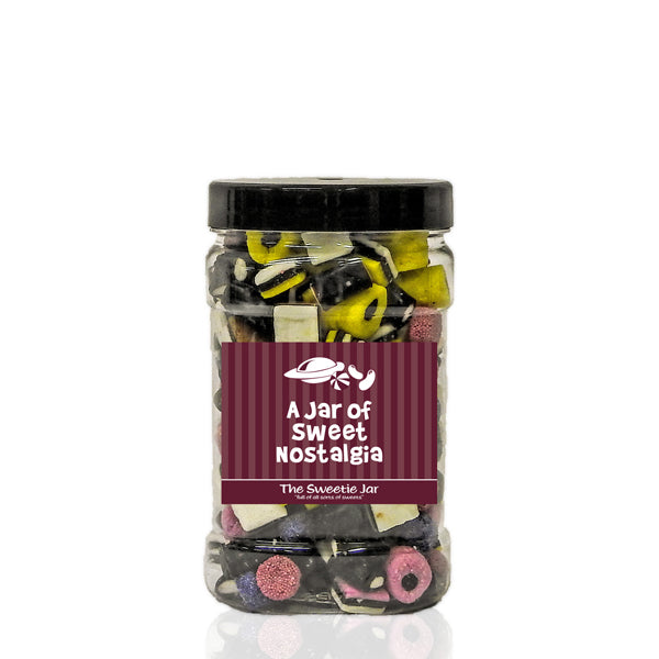 A Small Jar of Liquorice Allsorts - Retro Sweet Gift Jars at The Sweetie Jar