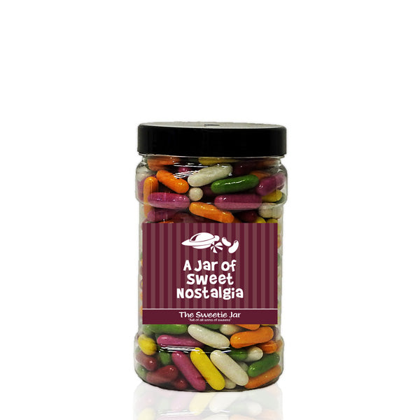 Liquorice Torpedoes Small Sweet Jar - Sugar Coated Liquorice Pieces