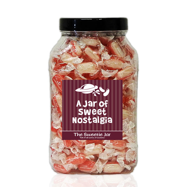 Strawberry & Cream Large Sweet Jar - Retro Sweets Gift Jars In 4 Sizes