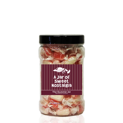 Strawberry & Cream Small Sweet Jar - Retro Sweets Gift Jars In 4 Sizes