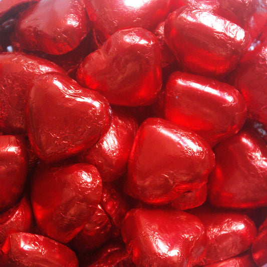 Milk Chocolate Hearts, Red : 150g