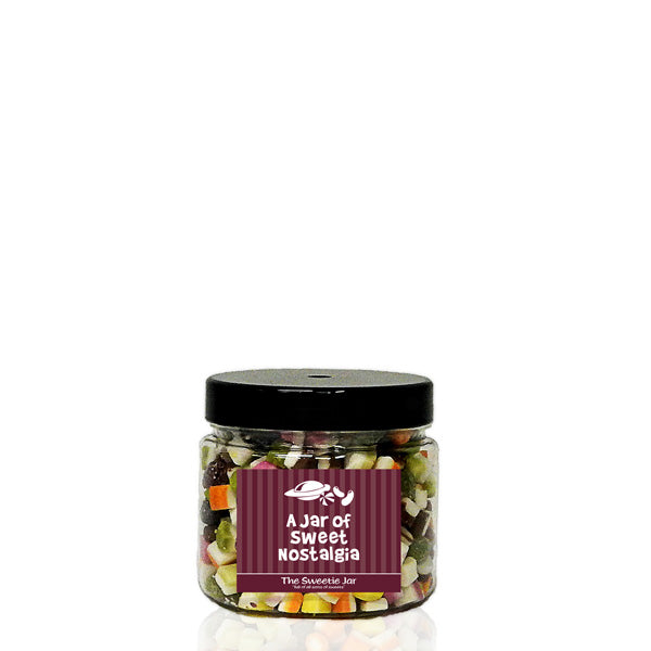An XSmall Jar of Dolly Mixtures - Multicoloured Candy and Jelly Sweets