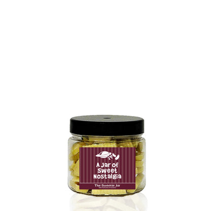 An XSmall Jar of Fish and Chips - White Chocolate Flavour Candy