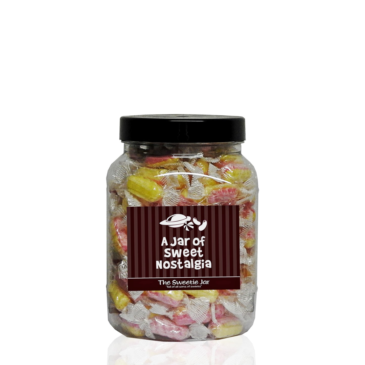 A Medium Jar of Rhubarb & Custard - Retro Sweet Gift Jars at The Sweetie Jar