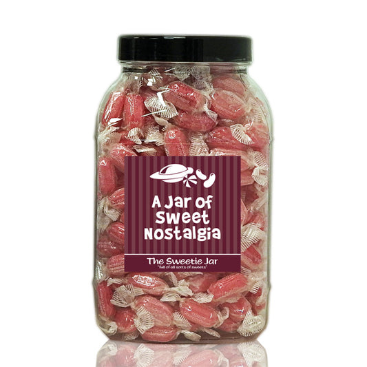 Sherbet Strawberries Large Sweet Jar - Retro Sweets Gift Jars In 4 Sizes