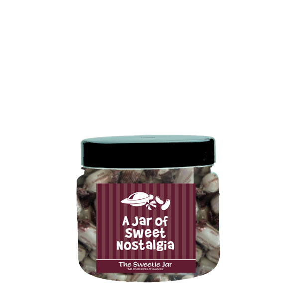 A XSmall Jar of Chocolate Mints - Mint Flavour Boiled Sweets with a Chocolate Centre