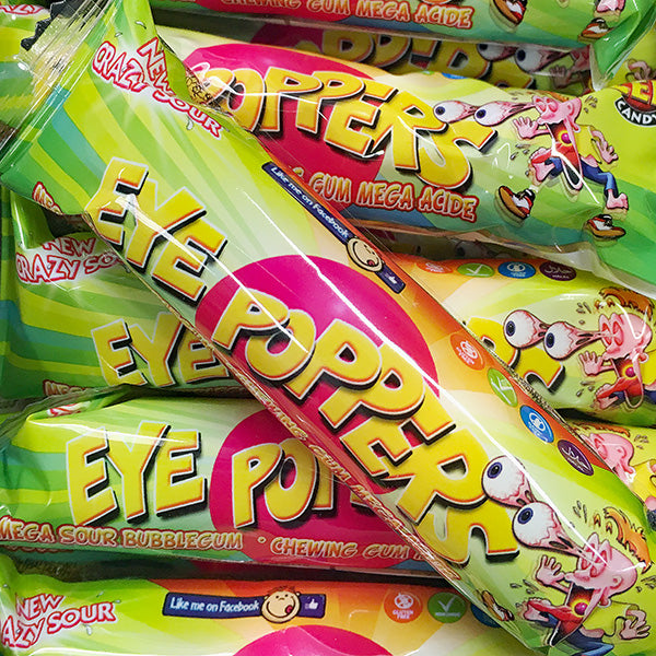 Eye Poppers Mega Sour Bubblegum - Retro Sweets at The Sweetie Jar