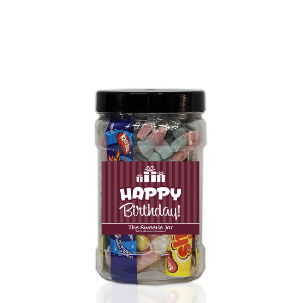 Happy Birthday Small Gift Jar - Full of Retro Sweets you'll remember