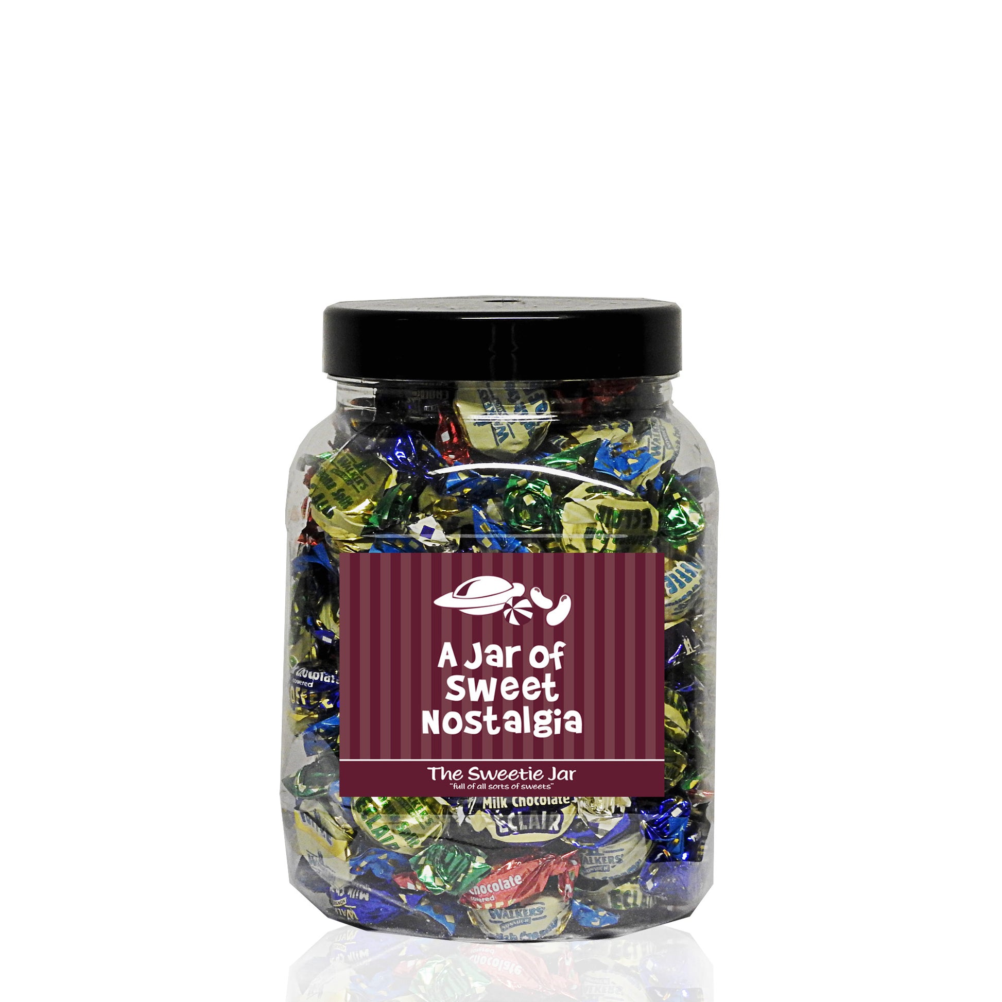 A Medium Jar of Assorted Toffees & Eclairs - Jars of Retro Sweets at The Sweetie Jar
