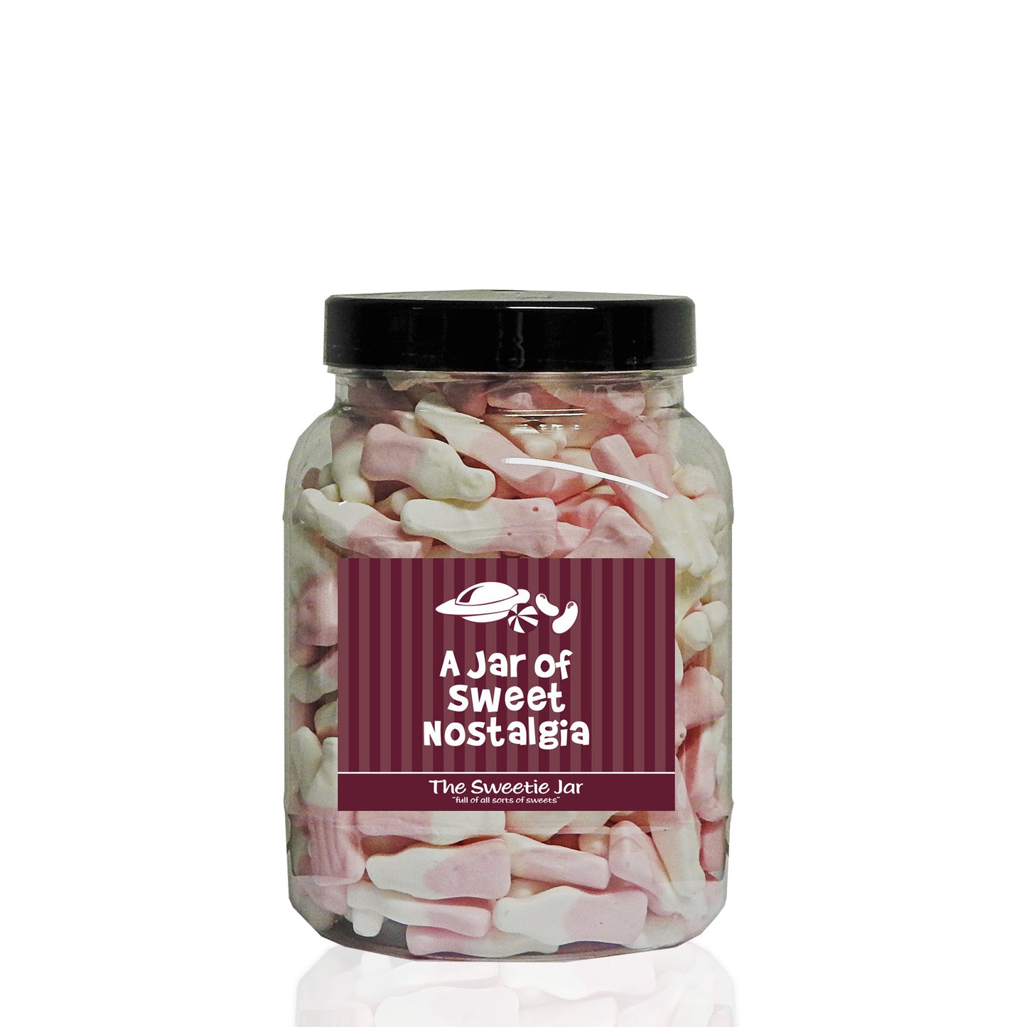 A Medium Jar of Strawberry Milkshakes - Retro Sweet Gift Jars