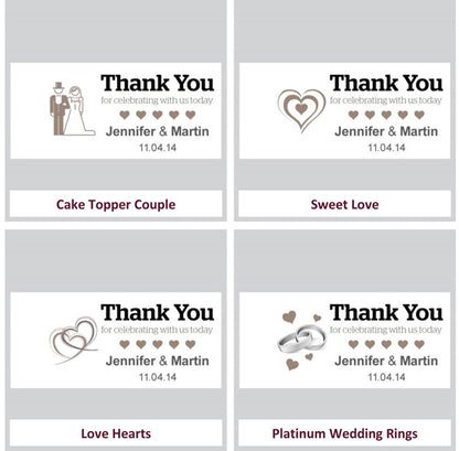Wedding Favour Mini Glass Jars with Message Tag